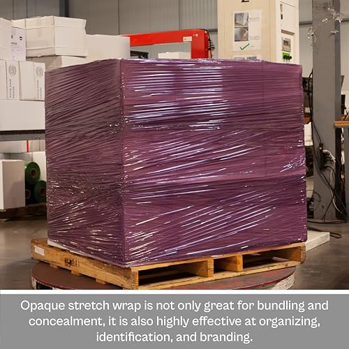 PSBM Dark Purple Stretch Wrap with Handles 8 Rolls 20 Inch x 1000 Feet 80 Gauge, Heavy Duty Plastic Wrap Industrial Strength Shrink Film for Moving, Packing & Shipping - size: 8 Rolls, style: Purple