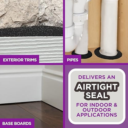 M-D Building Products 52052 1 in. Black Expandable Foam Platinum™ Weatherseal for Uneven Gaps - color: Black, size: 1 in.