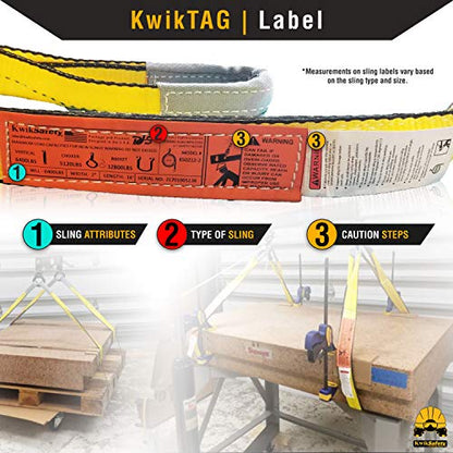 KwikSafety - Charlotte, NC - Mighty Sumo 2”x 10’ Poly Web Sling Lifting Strap Construction ASME OSHA / 6400lbs Vertical 5100lbs Choker 12800lbs Basket/Rigging Moving Towing Hoisting Gear - size: 2"x10' | 6400 lbs