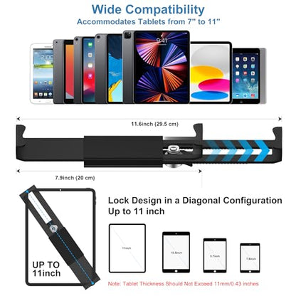 Keuvirya Anti-Theft Aluminum Tablet Kiosk Stand, iPad POS Locking Holder