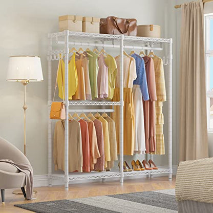 VIPEK V4 Garment Rack for Hanging Clothes Heavy Duty Portable Closet - color: White, style: V4