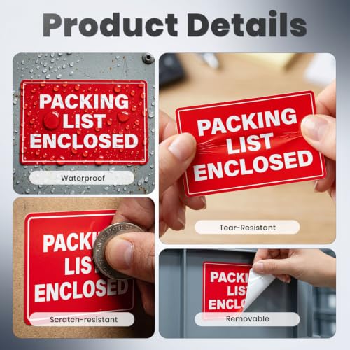 Packing List Enclosed Stickers 500 Pcs 2 x 3 Inch Shipping Labels