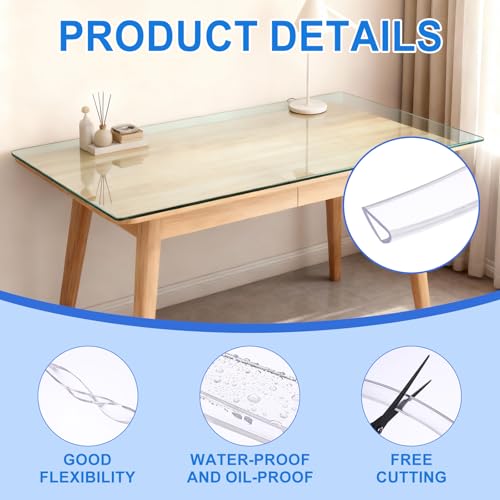 uxcell Clear Edge Trim 9.8Ft U Channel Edges Guards Fits 25/32"-13/16" - size: 9.8Ft x 1" x 9/16", Fits 25/32"-13/16"