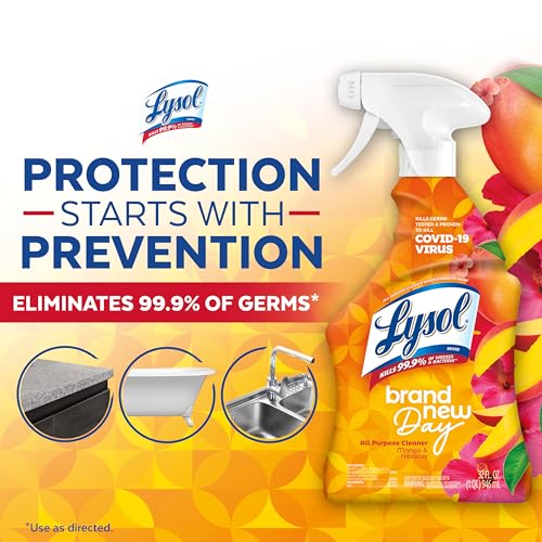 LYSOL Foaming Bathroom Cleaner & Disinfectant Spray, Mango Scent, 32 oz - size: 32 Fl Oz (Pack of 1), style: Mango & Hibiscus