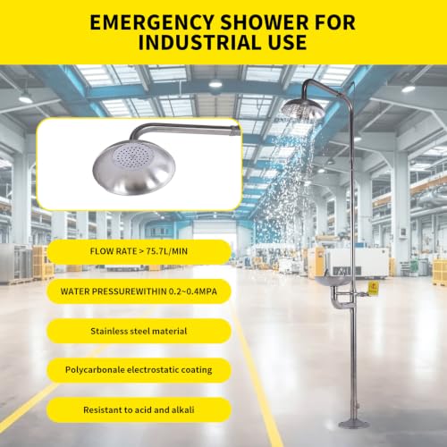 Generic 304 Stainless Steel Eye Wash Station & Shower (90.55 in)