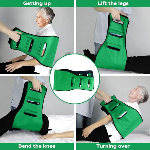 Transfer Belt Transfer Sling for Elderly, Lift Assist Gait Belt for Seniors - color: Green