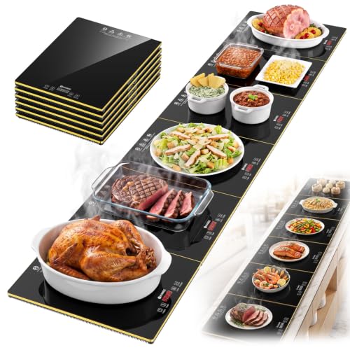 Commercial Electric Warming Tray for Buffet - Independent Temp 6 in 1 Black - color: 6-black