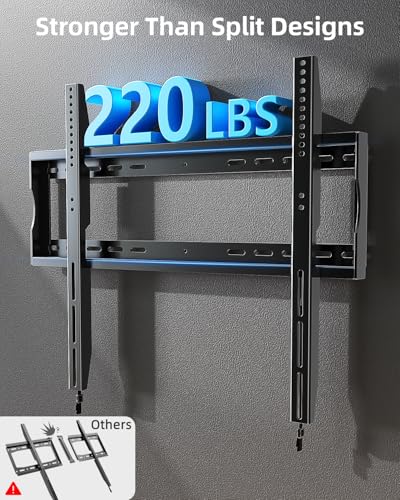 HOME VISION Heavy Duty TV Wall Mount 48-100", Fixed, VESA 600x600, 220 lbs - size: 48-100 Inch