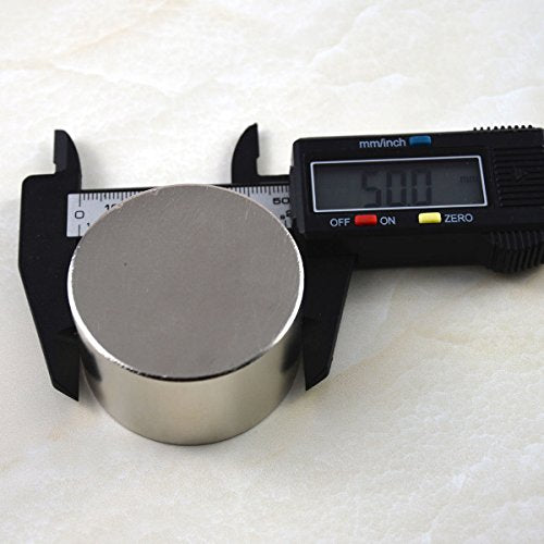 AOMAG® 350Lbs Dia 50x30mm Super Strong Rare Earth Neodymium N52 Round Disc Cylinder Magnet 2 x 1.18" (+/-0.05mm)