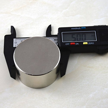 AOMAG® 350Lbs Dia 50x30mm Super Strong Rare Earth Neodymium N52 Round Disc Cylinder Magnet 2 x 1.18" (+/-0.05mm)