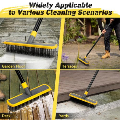 2 in 1 Stainless Steel Wire Brush Heavy Duty Floor Deck Scrub