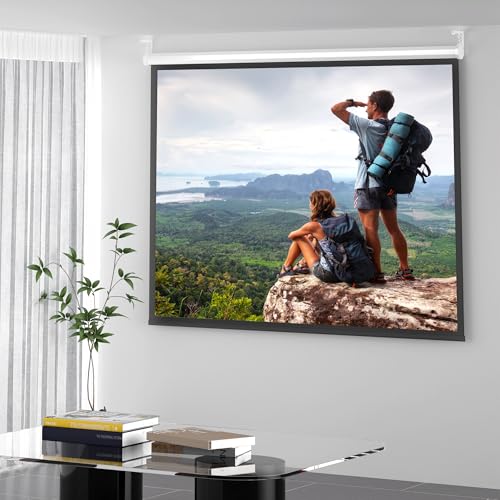 XINLEI Universal Projector Screen Wall Mount L-Brackets Hanging Ceiling Mount, 6 inch Adjustable Extension with Hook for Home Projector and Movie Screens, Hold up to 66 lbs, White PRL003W - color: White