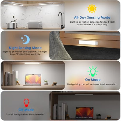 Motion Sensor Under Cabinet Lights, 2-Pack, Cool White, 12 inch - color: Cool White, size: 12 inch