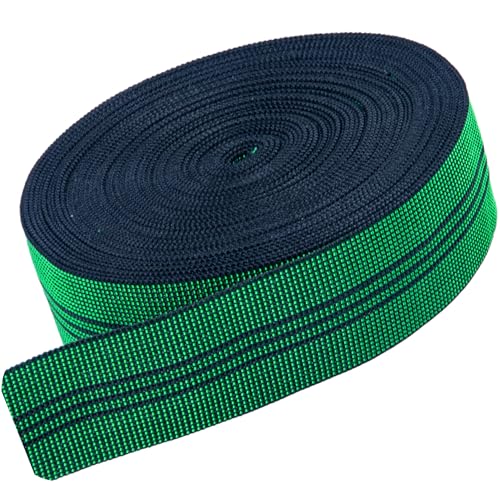 GLOREIEY Upholstery Webbing Chair Couch Material Replacement,Webbing Latex Band, Elastic, Support Straps, Replacement Kit,for Couch, Stretchy Spring Alternative, Furniture Repair (Green, 10m/32ft) - color: Green, size: 10m/32ft
