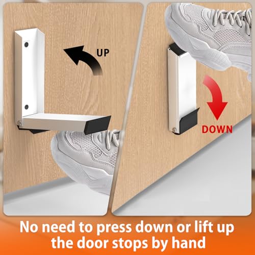 Kick Down Door Stoppers, White - size: White