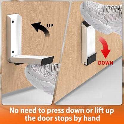 Kick Down Door Stoppers, White - size: White