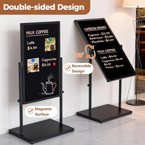 SELEAD Magnetic Chalkboard with Floor Stand, 20”x45” Large Sidewalk Board - size: 20”x45”