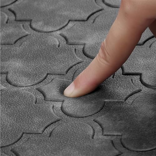 WISELIFE Kitchen Mat, Cushioned Anti Fatigue Floor Mat, 17.3"x28" Grey - color: Grey, size: 1'5" x 2'4" (Rectangular)