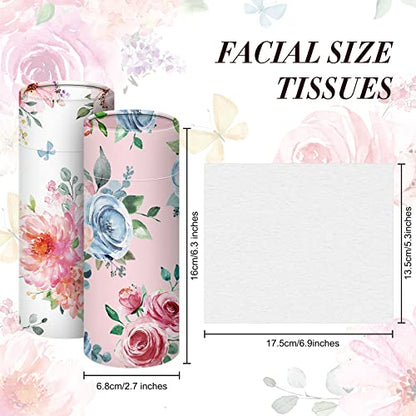 Ctosree 16 Pcs Car Tissue Holder Bulk Floral Cylinder Box Cup Holder