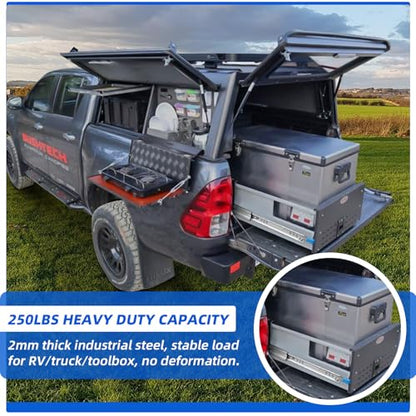 with Lock Heavy Duty Drawer Slides 12 14 16 18 20 22 24 26 28 30 32 34 36 40 44 48 52 56 60 Inch 500 Lbs Side Mount Full Extension Ball (Load:250 lb (with Lock) -W:53mm, 18 Inch) - size: 18 Inch, style: Load:250 lb (With lock) -W:53mm
