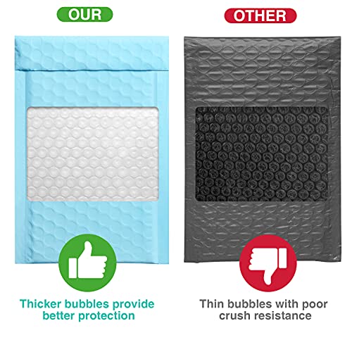 Metronic Bubble Mailers 4x8 Inch 800 Pack Light Blue Bubble Envelopes - color: Light Blue, size: 4x8" 800PC