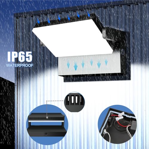 Juyace 120W LED Outdoor Wall Lights Modern Exterior Flood Light Photocell - size: 120W-1Pack-With Photocell