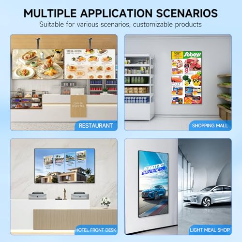 50" 4K Wall Mount Digital Signage, 3840 x 2160P 16:9 Screen Monitor - size: 50inch 4K