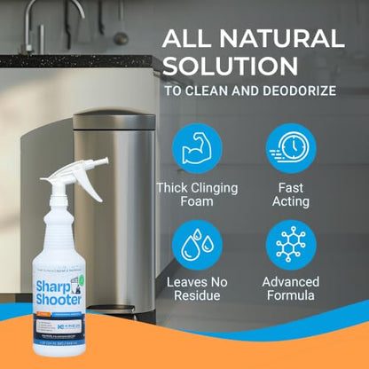Sharpshooter Trash Can Cleaner, Odor Eliminator & Degreaser, Citrus, 32 Oz - size: 32 Fl Oz (Pack of 1)