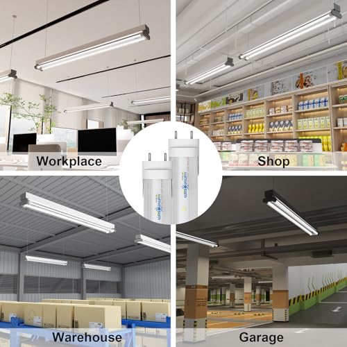 T8 LED Tube Light Bulbs 4 Foot 20W, ETL Listed, 6000K 10 Pack