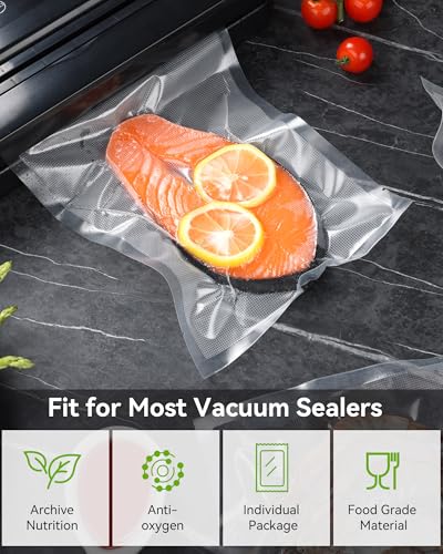 AENTGIU 300-Count Food Vacuum Sealer Bags 8x12", Fit with Most Vac Machines - size: Precut 8" x 12" Quart (300 count)