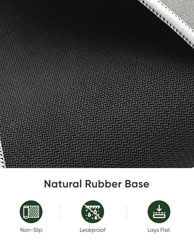 ALOANES Non-Slip Extended Mouse Pad Office&Home Desk Mat Stitched Edge - color: Beige, size: 31.5L x 11.8W inches