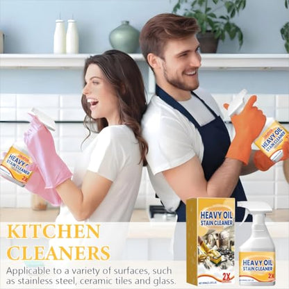 Wanban Kitchen Heavy Oil Cleaner - Heavy Duty Degreaser Cleaner Spray for Stubborn Oil Stains for Kitchen Surfaces All Purpose Cleaning