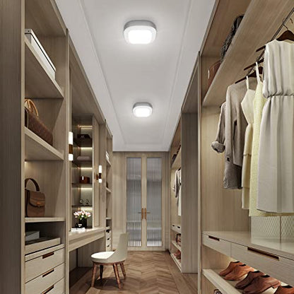 Motion Sensor LED Ceiling Light Battery Operated, Wireless 300LM Indoor - color: Cool White