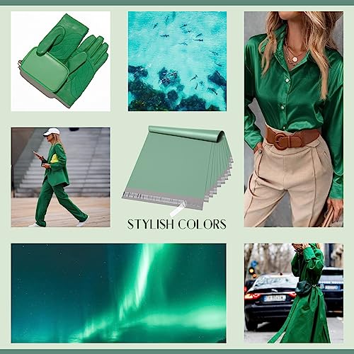 Metronic Poly Mailers 14.5x19 50PC Large Shipping Bags in Grayed Jade Green - color: Grayed Jade Green, size: 14.5x19 50PC