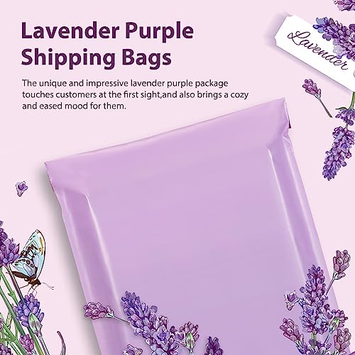 Fuxury Poly Mailers 14.5x19'' 50 Pcs, Waterproof Shipping Bags for Clothing - color: Light Purple, size: 14.5x19" 50pcs