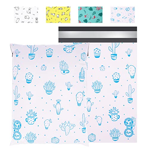 JinRuiKJ 10x13 Boutique Poly Mailers 100 Pack, Cactus Design - color: Cactus, size: 10x13'' - 100 Pack