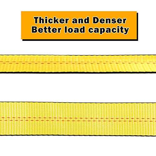 Lift Sling Straps 10'x2 15,000 Pound Capacity 2-Pack Heavy Duty Lifting Slings Web Sling Tree Saver Recovery Strap Web Sling Winch Strap Yellow - color: 10'x2" 15,000 Pound Yellow