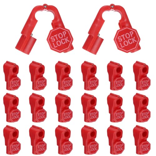 uxcell Pegboard Hook Stop Locks, 8mm Red Display Hook Locks 20Pcs - color: Red, size: 8mm