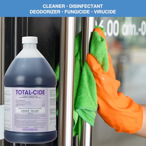ForPro Total-Cide Disinfectant Solution, 2X Concentrated Formula, Hospital Grade Sanitizer & All Purpose Cleaner, 1 Gallon (128 Fl Oz) - size: 128 Fl Oz (Pack of 1)
