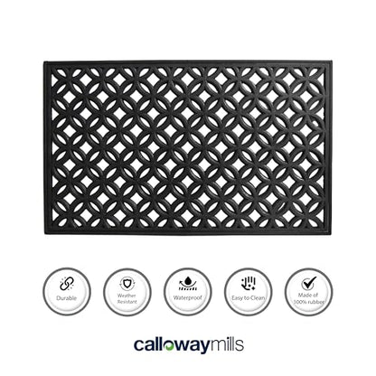 Calloway Mills 103581830 Circles Rubber Doormat, 18" x 30" - color: Circles, size: 1'6" x 2'6" (Rectangular)