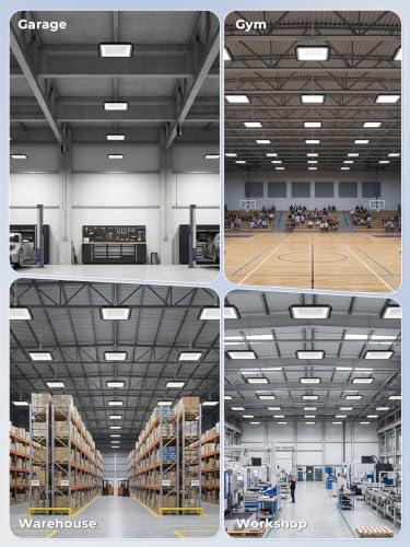 ONLYLUX Upgraded Square 200W UFO LED High Bay Light 30000LM 5000K 6 Pack