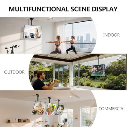 WALI Ceiling TV Mount for Most 26-65 inch LCD LED OLED 4K TVs, up to 99 lbs - color: Black (400x400mm), size: 2 feet