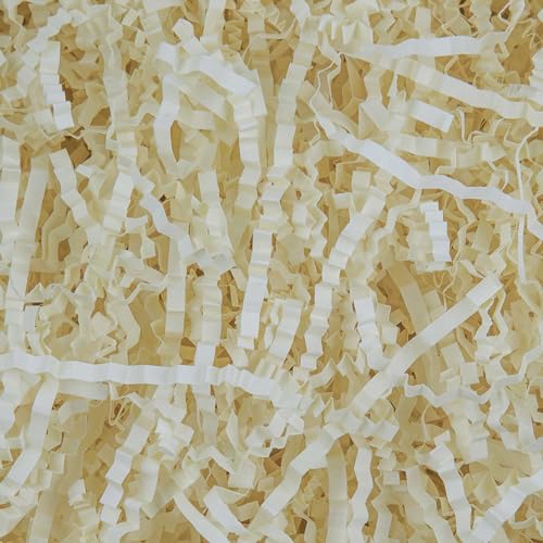 Caleihd Crinkle Cut Paper Shred Filler Gift Cushion Streamer Oyster White - color: Oyster White