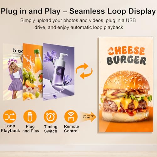 43" 4K Digital Signage Display, 2500nits Brightness Advertising Display - size: 43"