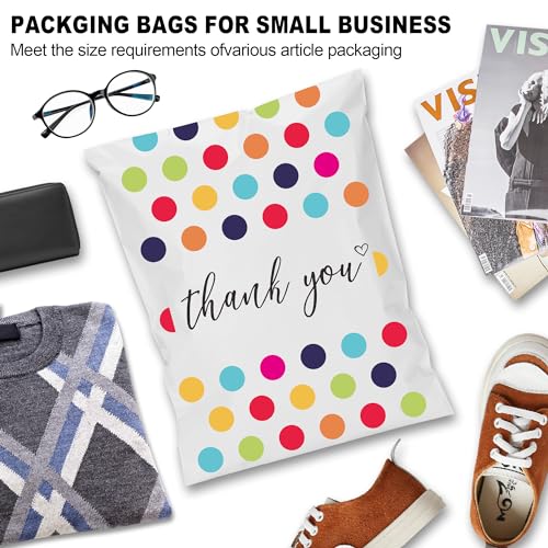 JinRuiKJ Thank You Poly Mailers 10x13 25 Pack, Polka Dots Design - color: Colorful Polka Dots, size: 10x13'' - 25 Pack