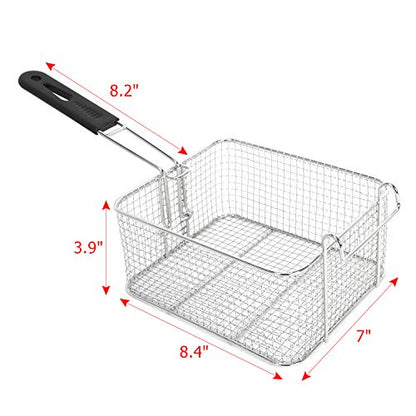 Electric Fryer,12L Commercial Electric Countertop Stainless Steel Deep Fryer Basket French Fry Restaurant Home Kitchen