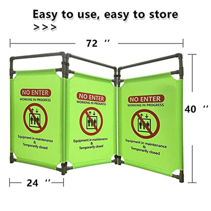 CERLMLAND 2P Caution Wet Floor Sign & Do Not Enter-Signs Elevator Maintenance Caution Sign