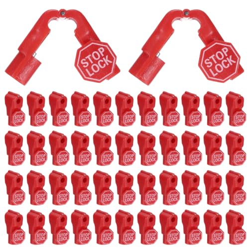 uxcell Pegboard Hook Stop Locks, 6mm Red Display Hook Locks 50Pcs - color: Red, size: 6mm