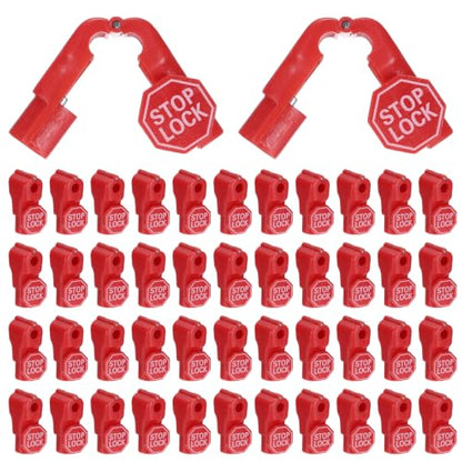 uxcell Pegboard Hook Stop Locks, 7mm Red Display Hook Locks 50Pcs - color: Red, size: 7mm