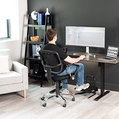VIVO Black Ergonomic Height Adjustable Foot Rest Platform, STAND-FT01 - color: Black